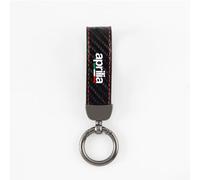 WRFUU Motorcycle Leather Carbon Fiber Keyring Key Ring KeyChain for Aprilia RSV4 RS660 Tuono 660 RSV1000/R Caponord 1200 Motorcycles Accessories,Red-A