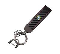 WRFUU Motorcycle Leather Carbon Fiber Keyring Key Ring KeyChain for MV AGUSTA F4 750 1000 312 R 312RR 1078 F4R Motorcycles Accessories,Red-A