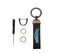 WRFUU Motorcycle Leather Carbon Fiber Keyring Key Ring KeyChain for Triumph Motorcycles Accessories,Black-A