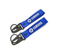 WRFUU Motorcycle Polyester Embroidery Keyring personalised Keychain Customised Key Ring Key Chain for Yahama,Blue-A