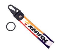 WRFUU Motorcycle Polyester Embroidery Keyring personalised Keychain Customised Key Ring Key Chain for Repsol,Yellow-A