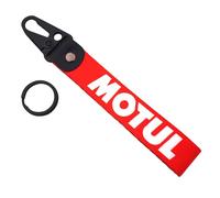 WRFUU Motorcycle Polyester Embroidery Keyring personalised Keychain Customised Key Ring Key Chain for Motul,Red-A