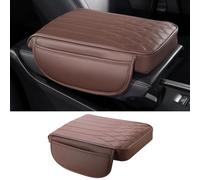 WRGEYXTD Car Armrest Box Cover For VW Amarok Dual Cab 2.Gen 2010-2025, Center Console Arm Rest Mat Protective Pad Leather Waterproof with Side Storage Bag Accessories,C-32 * 22 * 5
