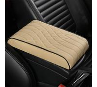 WRGEYXTD Car Armrest Box Pad For A3 A4 A5 A6 A7 Q3 Q5 2004-2022, Leather Arm Rest Cover Protector Waterproof Comfortable Center Console Pads Decoration Accessories,F/Beige