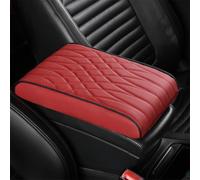 WRGEYXTD Car Armrest Box Pad For X5/X5M G05 F15 E70 E53/X5M F95 SUV, Leather Arm Rest Cover Protector Waterproof Comfortable Center Console Pads Decoration Accessories,D/Red