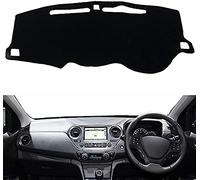 Wrhome Car Dashboard Light-Proof Mat For Hyundai Grand I10 IA BA 2014-2016 2017 2018,Anti-Scratch Non-slip Anti-UV Anti-Glare Sun-Shade Mat Car Accessories,A-Black Edge