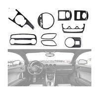 WRHOME Central Control Trim For Audi TT 8J MK2 MK3 MK1 8N TTRS 2008-2014,Interior Decoration Center Console Door Interior Sticker Carbon Fiber Style Panel Cover,B-Right