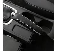 WRHOME For Dacia Dokker Van 2017 2018 2019 2020 2021 Car Handbrake Cover,Anti Slip Wear Resistant Comfortable Aesthetics PU Leather Protector Decor Accessories,White