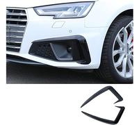 WRHOME Front Bumper Canards Splitter Body Diffuser Fins For Audi A4 B9 2017 2018 2019,Anti-Collision Front Spoiler modifications Accessory,A-Type B Black