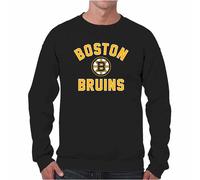 Wright & Ditson Adult NHL Gameday Crewneck Sweatshirt - Pre-Shrunk Fleece Blend - Officially Licensed Unisex Hockey Pullover, Black, XXL