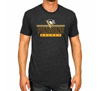 Wright & Ditson Adult NHL Heather Charcoal True Fan Hockey T-Shirt - Tagless Cotton Polyester Blend - Ultimate Comfort, Pittsburgh Penguins - Charcoal, L