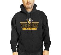 Wright & Ditson NHL Adult Heather Charcoal True Fan Hooded Sweatshirt Unisex - Unisex Cotton Poly Blend - Ultimate Comfort, Charcoal, XL