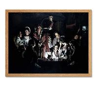 Wright Experiment Bird Air Pump Science Painting Unframed Wall Art Print Poster Home Decor Premium
