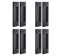 Wright Products 50325070 Mounting Hardware, Matte Black Interior Barn Door Flush Handle Set, 4 Pack-8 Pieces Total