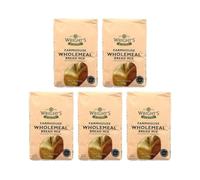 Wright’s Farmhouse Wholemeal Bread Mix 5X500g - Traditional Stoneground Wholemeal Flour Blend for Bread Machines & Hand Baking - Makes Homemade Loaves, Rolls & Pizza Bases - Suitable for Vegetarians