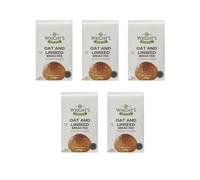 Wright’s Oat & Linseed Bread Mix 5X500g - High Fibre Bread Mix for Bread Machines & Hand Baking - Made with White Flour, Oats & Linseeds for Healthy, Light Loaves & Rolls - Suitable for Vegetarians