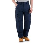 WrightFits Falcon Work Trousers Men - Heavy Duty Work Pants for Men Durable Trademens Workwears - Cargo Combat Trousers Triple Stiching Multi Pocket Kneepad Pocket 36/29 Navy