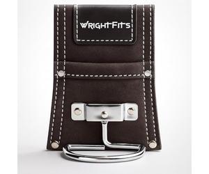 WrightFits Genuine Leather Hammer Holder - Heavy-Duty Hammer Holster with Steel Loop for Tool Belts | Durable Leather Tool Pouch for Builders, Carpenters & DIY Professionals