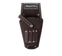 WrightFits Leather Drill Holster - Heavy Duty Cowhide Drill Pouch with Multi Drill Bit Pockets - Tool Holder for Builders, Carpenters & Electricians