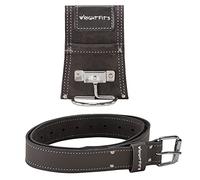 WrightFits Leather Hammer Holder - Stainless Steel Hammer Loop With Supporting Roller Belt (2 in 1) | Ideal for Builders, Carpenters, Gardeners, Electricians