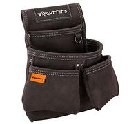 WrightFits Leather Nail and Hammer Pouch with Multi Pockets | Work Tool Pouches | Hammer Holder and Nails Organiser for Builders, Carpenters, Gardeners, Electricians