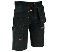 WrightFits Men Holster Work Shorts - Heavy Duty Safety Combat Cargo Summer Shorts - Multi Pockets - Triple Stitched - Durable Workwear Black 32 W