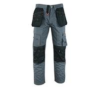 WrightFits Men Holster Work Trousers Grey - Heavy Duty Safety Combat Cargo Pants - Multi Pockets - Knee Pad Pockets - Triple Stitched - Durable Workwear (40W X 29L)