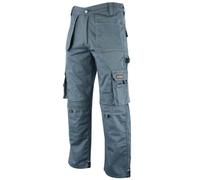 WrightFits Men Pro-11 Work Trousers Black - Heavy Duty Safety Combat Cargo Pant - Multi Pockets & Knee Pad Pockets - Triple Stitched -Durable Work wear (28W-48W)