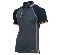 WrightFits Men’s Core Active Work Polo Shirt - 2-Tone Short Sleeve Outdoor Workwear Polo T Shirt, Breathable Polyester with Mesh Panels, Raglan Sleeve & Zipper Chest Pocket, Regular Fit Grey