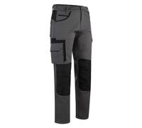 WrightFits Olympian Pro Work Trousers Men - Cargo Trousers for Men UK - Mens Work Trousers with Knee Pads Pockets - Combat Trousers in Grey (34W X 33L)