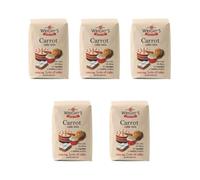Wright's Baking Carrot Cake Mix 5X500g - Easy Just Add Oil & Water Mix for Moist, Spiced Cakes, Cupcakes & Muffins with Real Carrot - Suitable for Bread Machines & Hand Baking