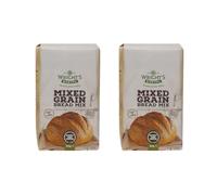 Wright's Baking Mixed Grain Bread Mix 2X500g - 2 Pack - High Fibre Bread Mix with 8 Seeds & Grains, Simply Add Water, for Easy Home Baking by Hand or Bread Machine