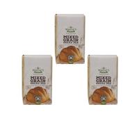 Wright's Baking Mixed Grain Bread Mix 3X500g - High Fibre Bread Mix with 8 Seeds & Grains, Simply Add Water, for Easy Home Baking by Hand or Bread Machine