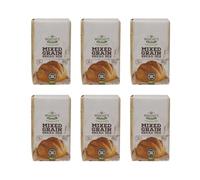 Wright's Baking Mixed Grain Bread Mix 6X500g - High Fibre Bread Mix with 8 Seeds & Grains, Simply Add Water, for Easy Home Baking by Hand or Bread Machine