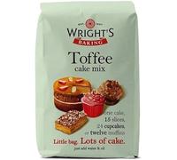 Wright's Baking Toffee Cake Mix 2x500g - Rich Cake Mix with Real Toffee Pieces - Perfect for Moist Cakes, Muffins, Cupcakes & Slices - Just Add Water & Oil - Suitable for Vegetarians (NP)