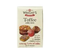 Wright's Baking Toffee Cake Mix 500G - Complete Mix with Real Toffee Pieces for Moist, Tender Cake - Ideal for Bread Machines, Loaf Tins, Gateaux, Slices, and Individual Cakes