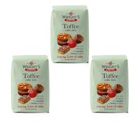 Wright's Baking Toffee Cake Mix - Rich and Indulgent Cake Mix with Real Toffee Pieces - Easy to Bake Moist Cakes, Muffins, Cupcakes, Traybakes and Slices - Suitable for Vegetarians (3X500G)