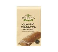 Wrights Ciabatta Bread Mix - Classic Italian Style Bread with Open Texture and Rustic Flavour - Just Add Water and Olive Oil - Suitable for Bread Machines or Hand Baking (500G)