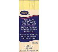 Wrights Double Fold Bias Tape, 1/2 by 3-Yard, Baby Maize