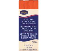 Wrights Double Fold Bias Tape, 1/2 by 3-Yard, Orange Peel