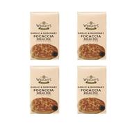 Wrights Garlic and Rosemary Focaccia Bread Mix - Authentic Mediterranean Inspired Loaf for Bread Machines or Hand Baking - Suitable for Vegetarians - Freezer Friendly (5X500G)