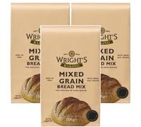 Wrights Mixed Grain Bread Mix 500g, Pack Of 3, Mixed Grain is a complete bread mix with nine different grains and seeds that gives it its distinctive taste For Machine or Hand Baking