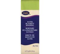 Wrights Single Fold Satin Blanket Binding, 2 by 4-3/4-Yard, Lime Green, Acrylic, Multicolour, 15.49x6.35x1.72 cm