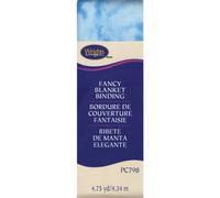 Wrights Single Fold Satin Fancy Blanket Binding, 2 by 4-3/4-Yard, Tie-Dye Blue, Acrylic, Multicolour, 15.74x6.35x1.52 cm