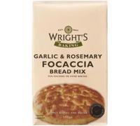 Wrights's Garlic & Rosemary Focaccia Bread Mix 2X500g - Perfect for Bread Machines or Oven Baking