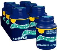 WRIGLEY'S AIRWAVES Sugar Free Chewing Gum 6 Packs - 60 Pieces