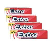 Wrigley's Extra 10 Pieces Strawberry Flavour Chewing Gum Sugar Free, 14g (Pack of 4)