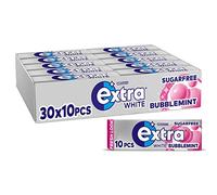 Wrigley's Extra Bubblemint flavoured Chewing Gum Sugar Free, 10 Count (Pack of 30)