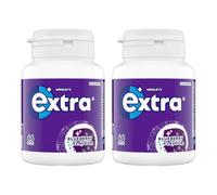 Wrigleys Extra Chewing Gum Tub Blueberry Flavour 46pc x 2, Sugar Free Fruity Snack with Welari Thank You Card | (2pack)