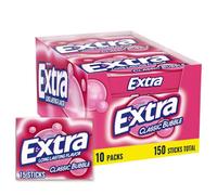 Wrigleys Extra Classic Bubble Sugarfree Chewing Gum 15 Stick Pack Box Of 10 Packs